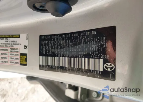 2024 Toyota Corolla Le from USA, damaged, VIN 5YFB4MDE4RP179415